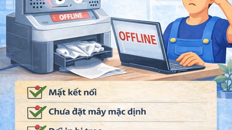 Máy In Báo Offline: Nguyên Nhân & Cách Khắc Phục Nhanh