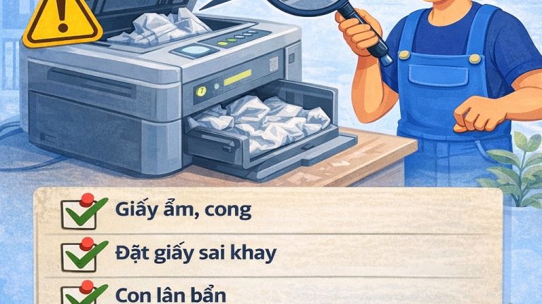 Máy In Bị Kẹt Giấy: Nguyên Nhân & Cách Khắc Phục Nhanh