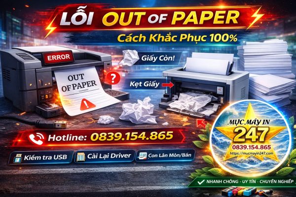 🖨️ Máy In Lỗi “Out of Paper” – Nguyên Nhân và Cách Khắc Phục Triệt Để