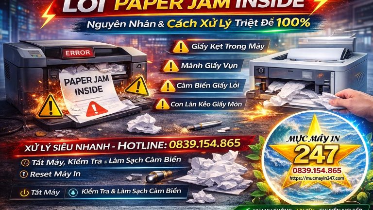 Khắc Phục Lỗi Paper Jam Inside - Mực Máy In 247