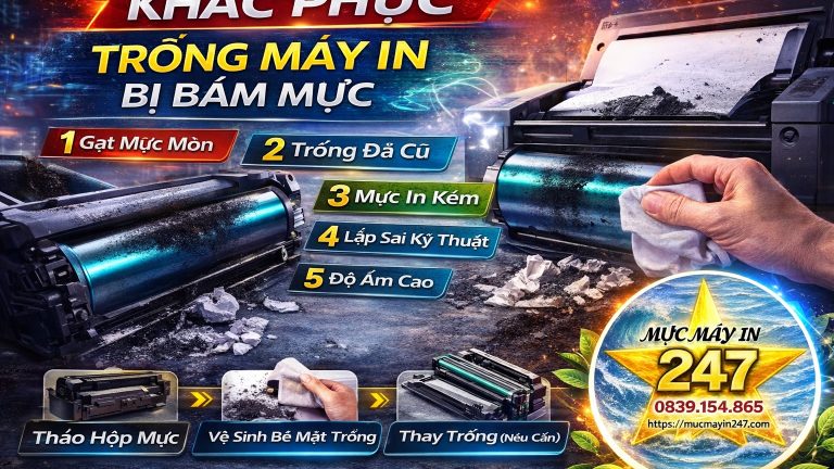 Cách Khắc Phục Trống Máy In Bị Bám Mực