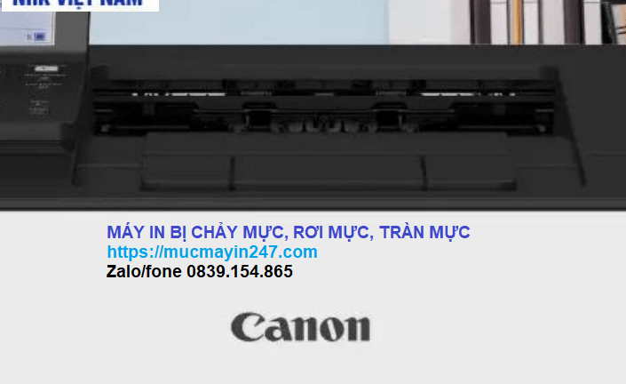máy in bị chảy mực, rơi mực, tràn mực