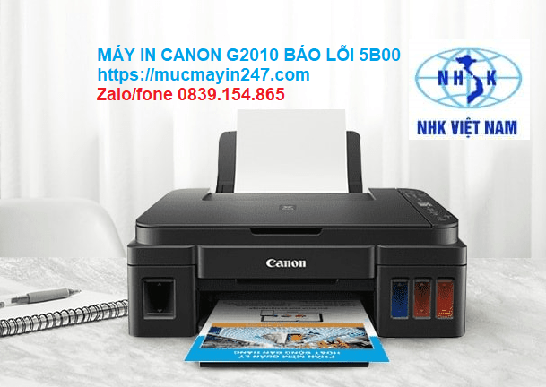 máy in canon g2010 nháy đèn vàng 7 lần