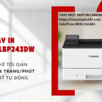 Máy In Canon 243dw - In Mờ – Nguyên Nhân Và Cách Xử Lý