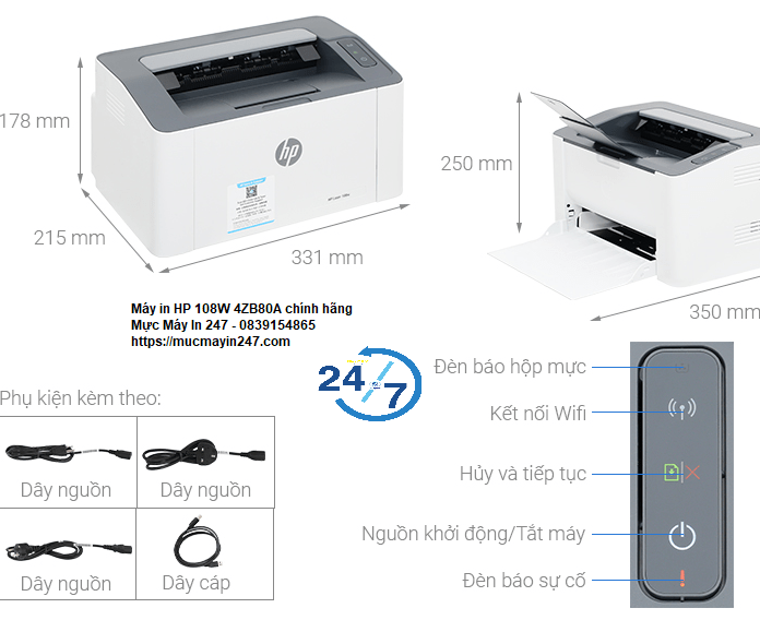 máy in HP 108W 4ZB80A