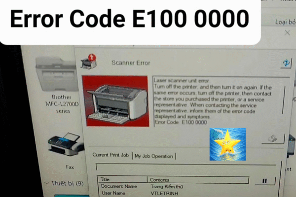 Canon 2900 Error E100.000 – Nguyên Nhân Và Cách Khắc Phục