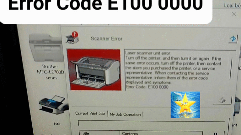 Canon 2900 Error E100.000 – Nguyên Nhân Và Cách Khắc Phục