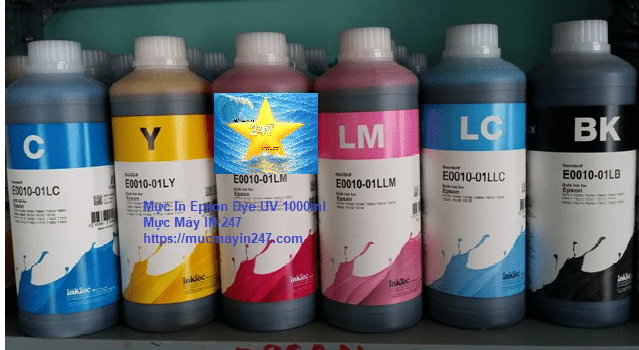 Mực In Epson Dye UV - MựcMáyIn247: Giải Pháp In Ấn Chất Lượng Cao