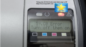 Thông báo lỗi 59.C0 trên màn hình máy in HP