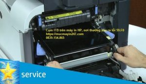 Cụm ITB trên máy in HP, nơi thường xảy ra lỗi 59.F0