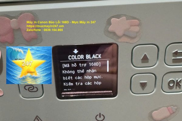 Máy in Canon TS5380 báo lỗi 168D – Mực Máy In 247