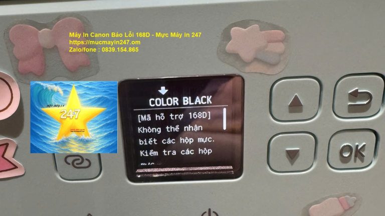 Sửa Lỗi Máy in Canon TS5380 báo lỗi 168D