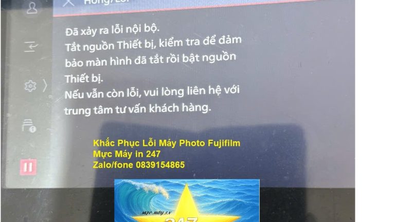 Máy photo fujifilm báo lỗi 092-315
