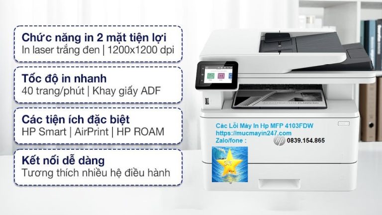Các Lỗi Máy In HP 4103fdw