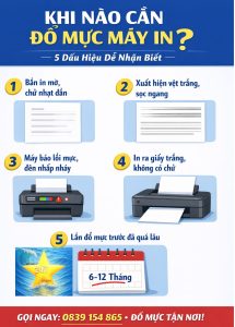 5 dấu hiệu phổ biến nhất cho thấy bạn nên đổ mực máy in sớm,