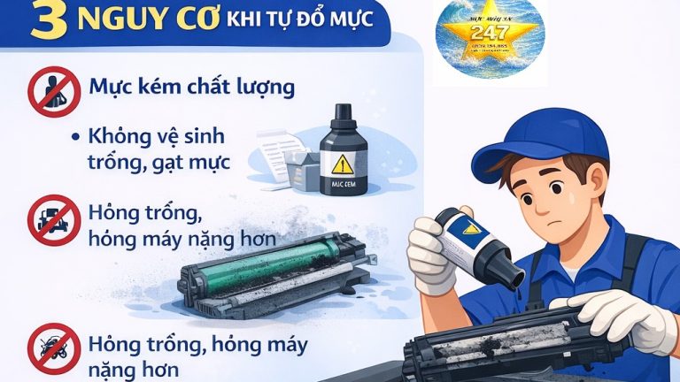 Đổ mực máy in tại nhà có nên tự làm? Tư vấn kỹ thuật từ Mực Máy In 247
