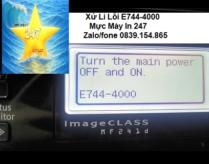 Error 744 Message Xử Lý Lỗi E744-4000 Trên Máy In Canon - Mực Máy In 247