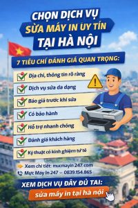 Dịch vụ sửa máy in uy tín tại Hà Nội