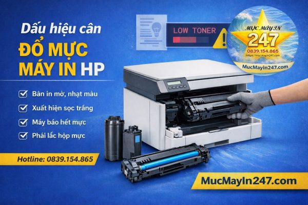 Dấu hiệu cần đổ mực máy in HP – Nhận biết sớm để tránh gián đoạn công việc