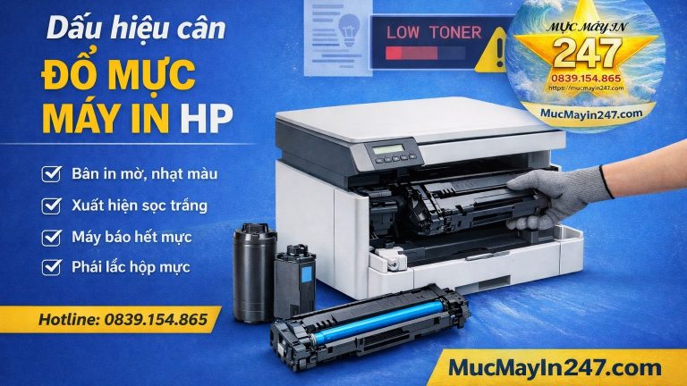 Dấu hiệu cần đổ mực máy in HP – Nhận biết sớm để tránh gián đoạn công việc