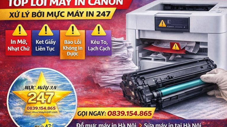 Máy in canon văn phòng thường gặp lỗi gì