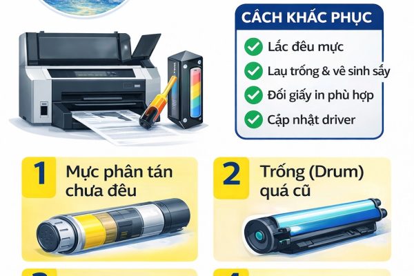 Vì sao đổ mực xong máy in vẫn mờ? 5 nguyên nhân thường gặp