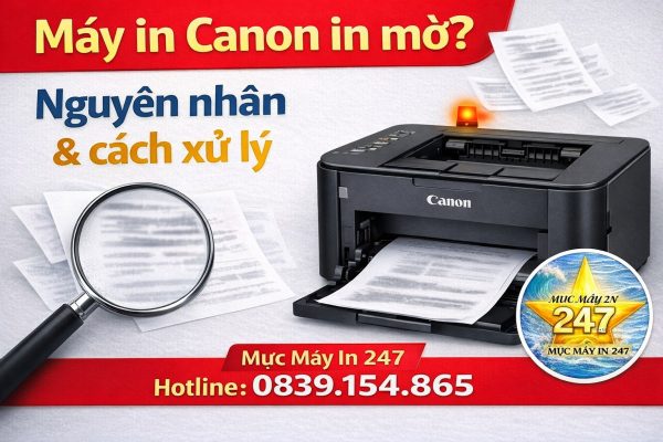 Máy in Canon in mờ — Nguyên nhân & cách xử lý triệt để