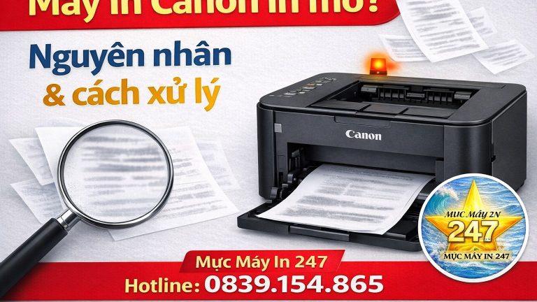 Xử lí Máy in Canon in mờ
