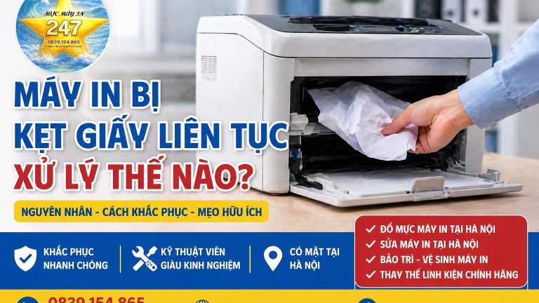 Khác phục máy in bị kẹt giấy liên tục