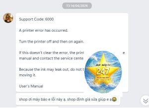 Hướng dẫn khách tự xử lý lỗi 6000