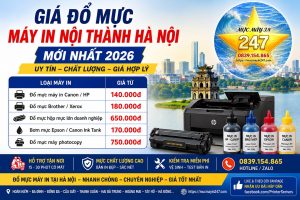 Giá đổ mực máy in nội thành Hà Nội - 2026