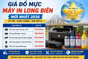 Giá đổ mực máy in khu vực Long Biên - 2026