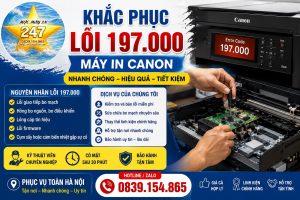 Dịch Vụ Sửa Lỗi 197.000 Máy In Canon Tại Hà Nội