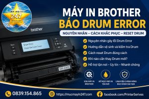 Khắc Phục Máy In Brother Báo Drum Error