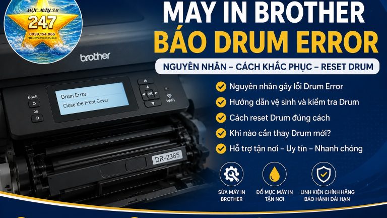 Khắc Phục Máy In Brother Báo Drum Error