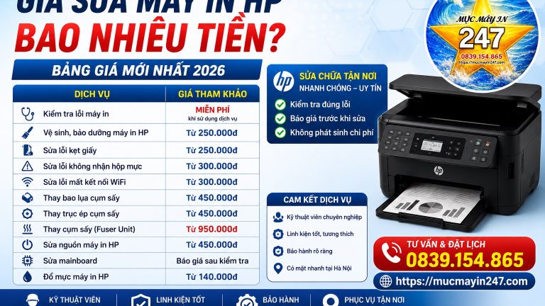 Giá Sửa Máy In HP Bao Nhiêu Tiền? Bảng Giá Mới Nhất 2026