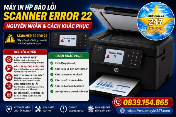 Máy In HP Báo Lỗi Scanner Error 22: Nguyên Nhân Và Cách Khắc Phục