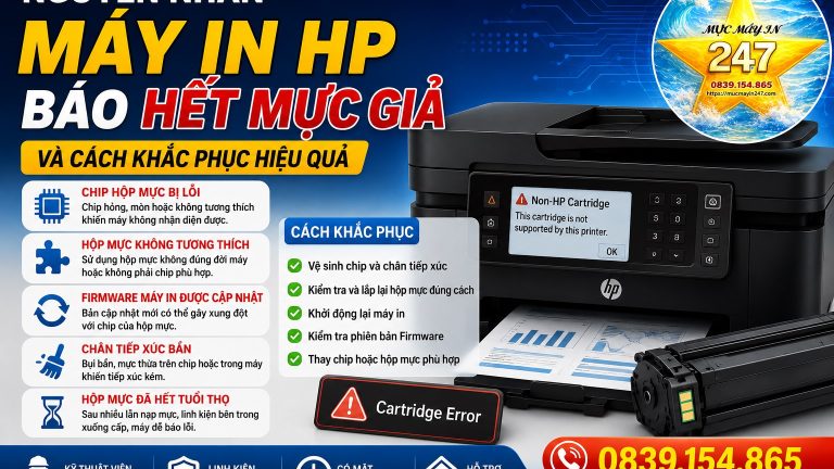 Cách Khắc Phục Máy In HP Báo Hết Mực Giả